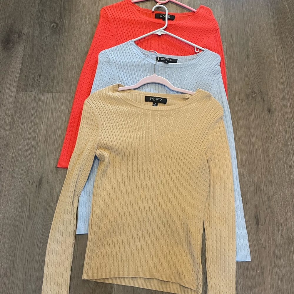 3 cable sweaters